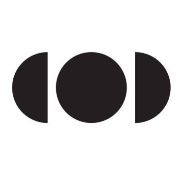 Image: black circle & two half circles on white background