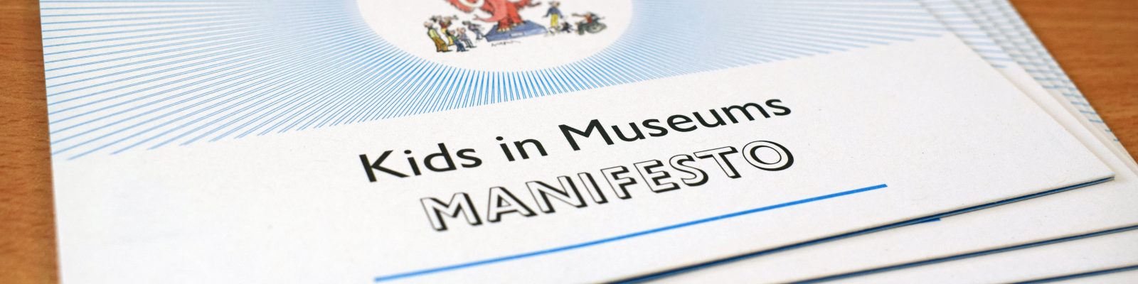 Pile of postcard sized Kids in Museums Manifesto images